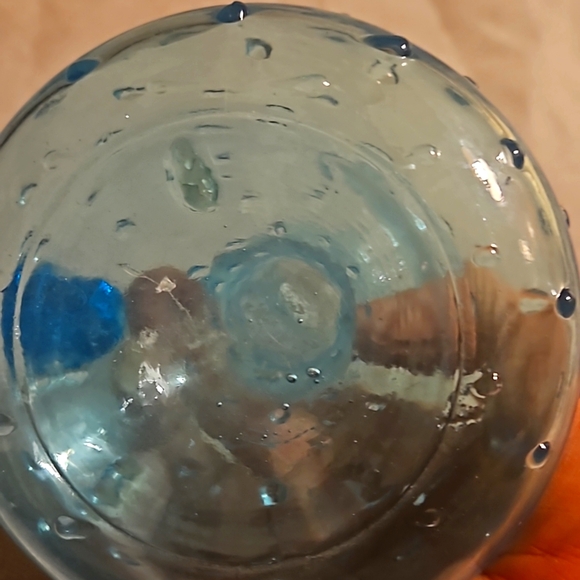 Vintage Blue/Light Blue/Turquoise Hobnail pitcher/vase - Picture 5 of 5